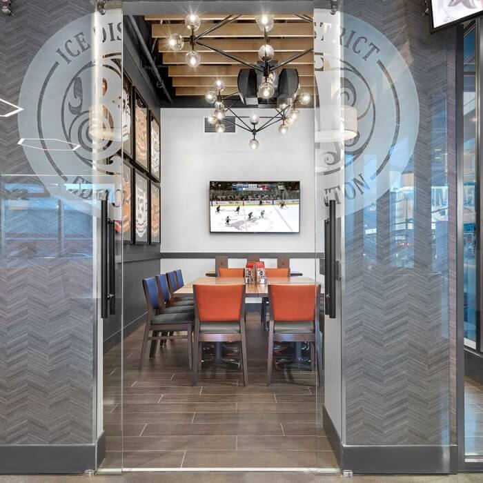 Boston Pizza Ice District Project 4, Restaurant Interior Design
