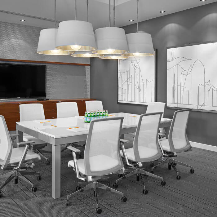 BHD Office Interior Design Edmonton, Boardroom Meeting Pendants
