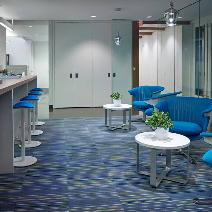 Brookfield Residential Office Interior Design Edmonton, Collaboration Touch Down Area