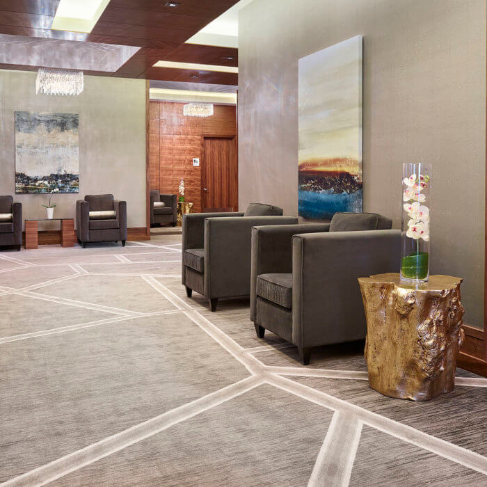 Radisson Calgary Airport Hotel Interior Design Conference Center Lobby Lounge 8
